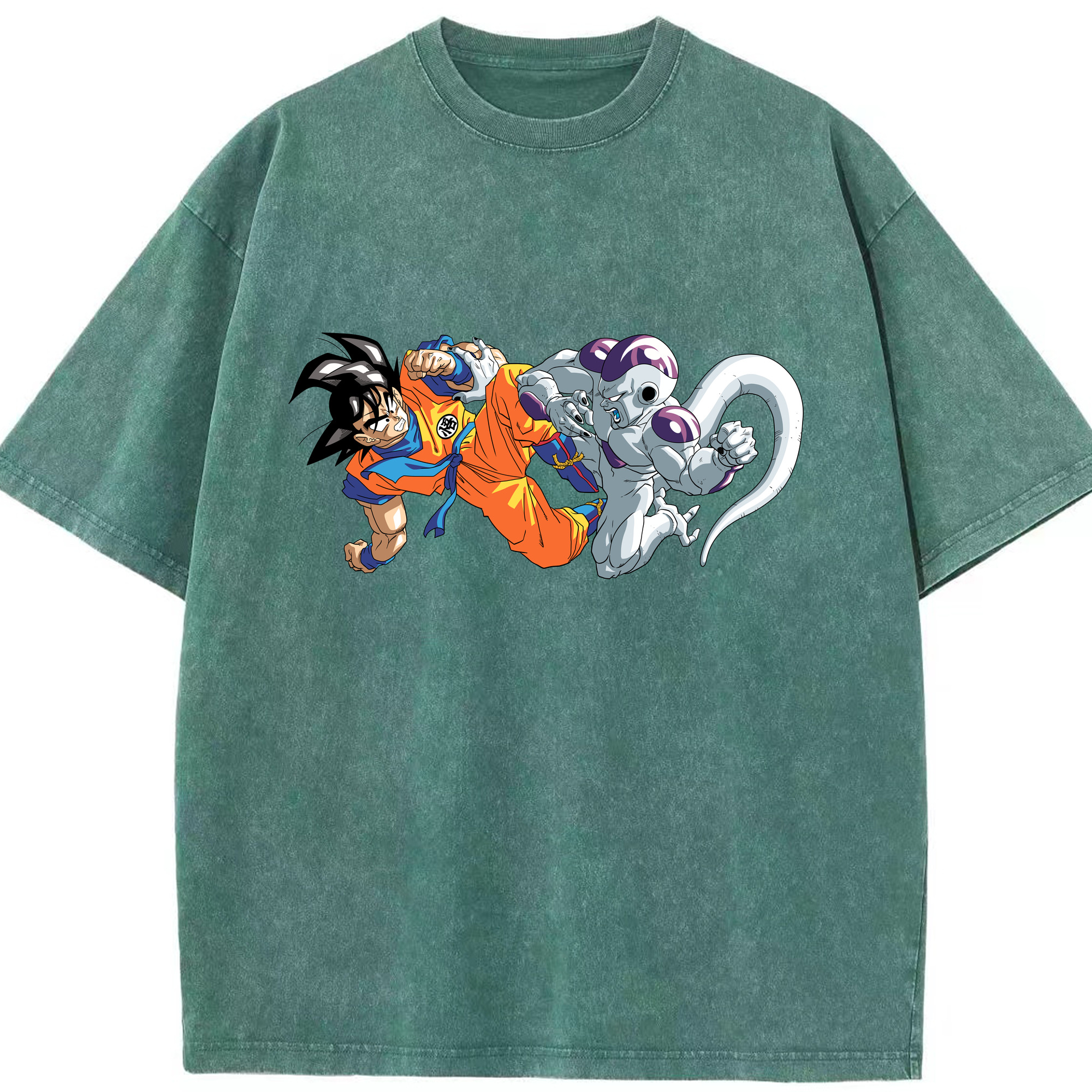 （画像用） ドラゴンボール 孫悟空（そん ごくう）Son Goku カカロット DRAGON BALL Kakarotto 綿100% ヴィンテージ風 半袖Tシャツ（フロントプリント）
